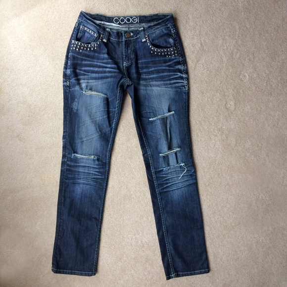 Coogi Jeans Destroyed Embellished Studded 10 - Picture 4 of 6